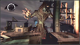 When you get to a hiding spot youll have to prepare yourself for a new jump after which youll climb up to an upper platform - Walkthrough - Intensive Treatment #2 - part 2 - Walkthrough - Batman: Arkham Asylum Game Guide & Walkthrough