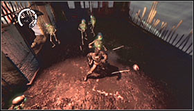 Youll end up standing inside a small arena - Walkthrough - Intensive Treatment #2 - part 2 - Walkthrough - Batman: Arkham Asylum Game Guide & Walkthrough