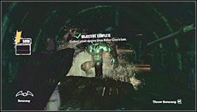 Keep moving south and it shouldnt take too long for you to locate the final fifth container (screenshot #1) - Walkthrough - Caves #2 - part 2 - Walkthrough - Batman: Arkham Asylum Game Guide & Walkthrough