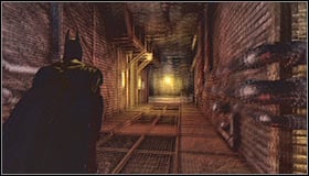 Once youve returned to the partially flooded corridor make a few steps forward and turn right - Walkthrough - Caves #2 - part 2 - Walkthrough - Batman: Arkham Asylum Game Guide & Walkthrough