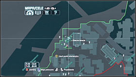 Jump to the lower level and locate a destructible wall north-east of the Trophy #1 #2 - Batman trophies (01-14) | Park Row - Park Row - Batman: Arkham City Game Guide