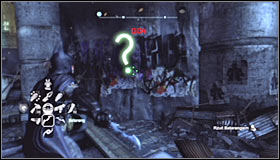 Detonate all three charges and afterwards quickly throw a Batarang at the last question mark #1 - Batman trophies (15-24) | Park Row - Park Row - Batman: Arkham City Game Guide