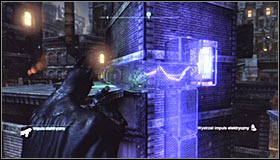 Its important to quickly send a charge towards the second electromagnet found above the first one #1 - Batman trophies (25-36) | Park Row - Park Row - Batman: Arkham City Game Guide