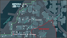 Stand on the roof of the building east of the Trophy, opposite to the ventilation shaft to be precise #1 #2 - Batman trophies (25-36) | Park Row - Park Row - Batman: Arkham City Game Guide