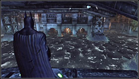 In order to reach the Trophy you have to jump off the highway and land on the small platform beside the water #1 - Batman trophies (01-10) | Amusement Mile - Amusement Mile - Batman: Arkham City Game Guide