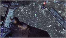Locate the cranes engine #1 and use the Electrical Charge on it - Batman trophies (11-18) | Amusement Mile - Amusement Mile - Batman: Arkham City Game Guide