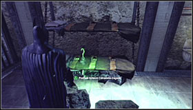 Get inside the cell and note that one of the wall has reduced durability #1 - Batman trophies (11-18) | Amusement Mile - Amusement Mile - Batman: Arkham City Game Guide