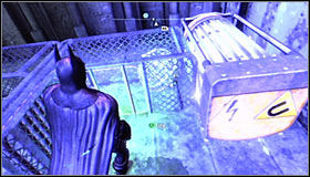 When the sphere gets right beside the magnet, get onto the pressure plate #1 which will cause the barrier to move out and stop it - Batman trophies (19-28) | Amusement Mile - Amusement Mile - Batman: Arkham City Game Guide