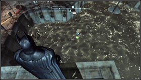 Locate the cranes engine using the Detective Mode #1 and use the Electrical Charge on it - Batman trophies (01-08) | Industrial District - Industrial District - Batman: Arkham City Game Guide