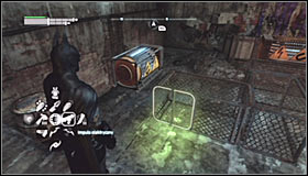 After reaching the area where the Trophy is hidden, take some time to familiarize yourself with the assumptions of this puzzle - Batman trophies (17-25) | Industrial District - Industrial District - Batman: Arkham City Game Guide