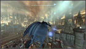 Its not the end of trouble, as after bouncing off the pressure plate Batman will obviously start losing altitude - Batman trophies (17-25) | Industrial District - Industrial District - Batman: Arkham City Game Guide