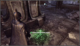 The Trophy is on the lowest level, so look for a balustrade which you can jump over nearby it #1 - Batman trophies (10-21) | Bowery - Bowery - Batman: Arkham City Game Guide