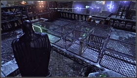 This time the sphere should roll to the upper part of the steel construction #1 - Batman trophies (22-30) | Bowery - Bowery - Batman: Arkham City Game Guide