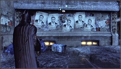 Find the Bruce Wayne wanted posters (screen above) and scan them - Riddles | Bowery - Bowery - Batman: Arkham City Game Guide