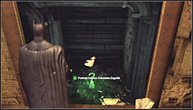 After reaching the upper ledge, equip the Explosive Gel and use it to destroy the wall above the Jokers Funland neon sign #1 - Batman trophies (01-15) | Steel Mill - Steel Mill - Batman: Arkham City Game Guide