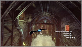 Turn the Batarang left, leading it into towards the area with electrical discharges #1 - Batman trophies (16-24) | Steel Mill - Steel Mill - Batman: Arkham City Game Guide