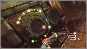 Now you need to return with the Batarang to the area in which Batman is, so turn south #1 - Batman trophies (16-24) | Steel Mill - Steel Mill - Batman: Arkham City Game Guide