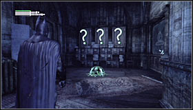 Use the Explosive Gel on the hole north of the Trophy (Trophy Room) #1 - Batman trophies (01-10) | Museum - Museum - Batman: Arkham City Game Guide