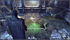 Stand by the locked gate north of the Trophy, equip the Remote Electrical Charge and shoot at the engine #1 - Batman trophies (01-10) | Museum - Museum - Batman: Arkham City Game Guide