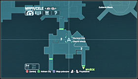 Eventually you should reach a platform east of the Trophys location #1 #2 - Batman trophies (01-12) | Wonder City - Wonder City - Batman: Arkham City Game Guide