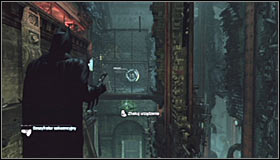 Stand on the ledge north of the Trophys location - Batman trophies (13-25) | Wonder City - Wonder City - Batman: Arkham City Game Guide