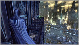 You need to start climbing the Wonder Tower, eventually reaching the spot where you use the Grapnel Gun to get onto the metal construction #1 - Batman trophies (13-25) | Wonder City - Wonder City - Batman: Arkham City Game Guide
