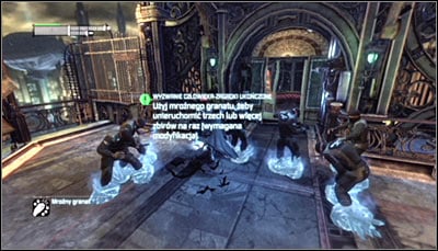 How to complete: You can approach this challenge only after unlocking the Freeze Cluster Grenade - Batman (24-40) | Physical challenges - Physical challenges - Batman: Arkham City Game Guide