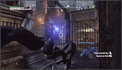 How to complete: You can approach this challenge after unlocking the Line Launcher - Batman (24-40) | Physical challenges - Physical challenges - Batman: Arkham City Game Guide