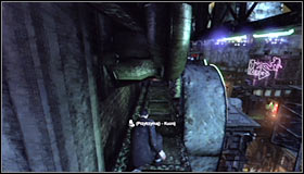 Move to the right, thanks to which you will reach a new ledge #1 - Climb to the top of the ACE Chemical building to collect your equipment | Main story - Main story - Batman: Arkham City Game Guide
