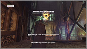 Crouch and choose the newly unlocked passage - Save the doctor from Jokers thugs | Main story - Main story - Batman: Arkham City Game Guide