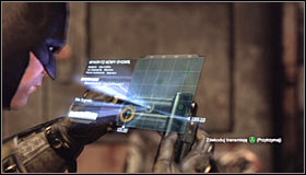 After reaching the new location, hear out Batmans thought regarding listening in on Penguins communications - Track Freezes location by identifying the coldest point in Arkham | Main story - Main story - Batman: Arkham City Game Guide