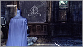 If you turn on the Detective Mode, you should note that theres a laser barrier #1 which blocks access to the main part of the museum if crossed - Rescue Mister Freeze from Penguin in the Museum | Main story - Main story - Batman: Arkham City Game Guide