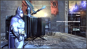 You have to do the same with the two other screen of the disruptor - Disable Penguins Communications Disruptors | Main story - Main story - Batman: Arkham City Game Guide