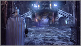 Hitting the control panel #1 with the Batarang shouldnt be too hard and afterwards you will be able to move on - Rescue remaining undercover GCPD officers in the Museum | Main story - Main story - Batman: Arkham City Game Guide