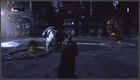 Regardless of whether you place the gel at the right place or not, you need to detonate it using the same buttons (left trigger + X) - Defeat Solomon Grundy | Main story - Main story - Batman: Arkham City Game Guide