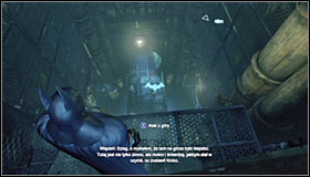 Choose the tunnel heading north #1, overcoming a few small obstacles on your way - Follow assassin using tracer device to locate Ras al Ghul | Main story - Main story - Batman: Arkham City Game Guide