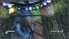 After safely landing on the proper ledge head south #1, walking below another partially raised gate on your way - Follow assassin using tracer device to locate Ras al Ghul | Main story - Main story - Batman: Arkham City Game Guide