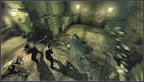 If you decided to change direction, you will be able to surprise at least one of the enemies here #1 - Follow assassin using tracer device to locate Ras al Ghul | Main story - Main story - Batman: Arkham City Game Guide
