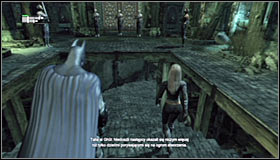 You need to reach the big gate #1 - Follow assassin using tracer device to locate Ras al Ghul (part 2) | Main story - Main story - Batman: Arkham City Game Guide