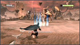 The key to winning this phase of the battle is using the Electrical Charge, though you wont need to aim at the boss yourself, as you can pretty much use the left trigger + B combination - Defeat Ras al Ghul | Main story - Main story - Batman: Arkham City Game Guide