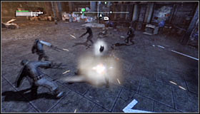 Note that the enemies are equipped with firearms, so you have to be very efficient at attacking and finishing them off #1 and use Smoke Pellet when things get ugly #2 - Interrogate Quincy Sharp for information on Hugo Strange | Main story - Main story - Batman: Arkham City Game Guide