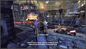 The two other sniper can be found on top of the roof, north-west of the crash site #1 - Rescue Vicki Vale from chopper crash site | Main story - Main story - Batman: Arkham City Game Guide