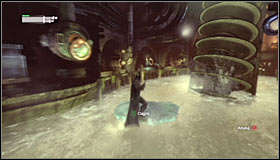 Jump onto the ice and once again start grabbing the grapple points #1 - Infiltrate the Steel Mill (part 2) | Main story - Main story - Batman: Arkham City Game Guide