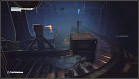 Carefully move east along the assembly line #1 and afterwards turn north - Locate Joker in the Steel Mill | Main story - Main story - Batman: Arkham City Game Guide