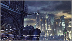 Look up and once again use the Grapnel Gun #1, this time to grab onto the extension arm above - Climb the observation deck to stop Protocol 10 | Main story - Main story - Batman: Arkham City Game Guide