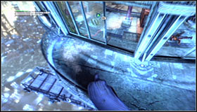 Note that the vantage points are outside the building #1, so its best to use them as well as the numerous balconies #2 mainly for escaping when Batman gets spotted as well as for waiting for a good moment to sneak up on a guard from behind - Climb the observation deck to stop Protocol 10 | Main story - Main story - Batman: Arkham City Game Guide