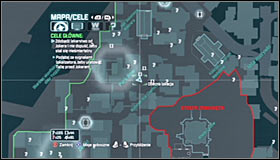 The last of the snipers standing on roofs can be found north of here #1 #2, to the north-west of the theatre building - Follow tracker to save Talia from Joker | Main story - Main story - Batman: Arkham City Game Guide