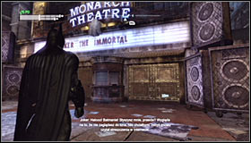 Upon landing, quickly attack the second sniper #1 before he can shoot at Batman - Follow tracker to save Talia from Joker | Main story - Main story - Batman: Arkham City Game Guide