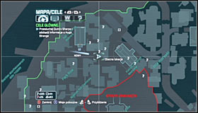You have to reach the roof pointed by the bullets trajectory #1 #2 - Shot in the Dark - p. 1 | Side missions - Side missions - Batman: Arkham City Game Guide