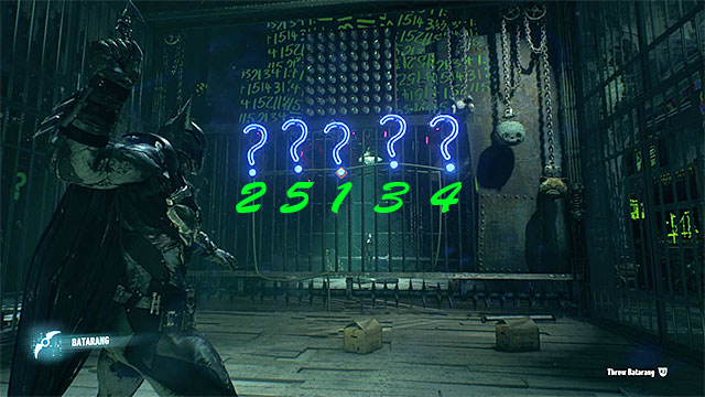 Repeat the above steps in the reverse order, now - Third Riddler trial | Batman Arkham Knight - Riddlers Revenge - Batman: Arkham Knight Game Guide & Walkthrough